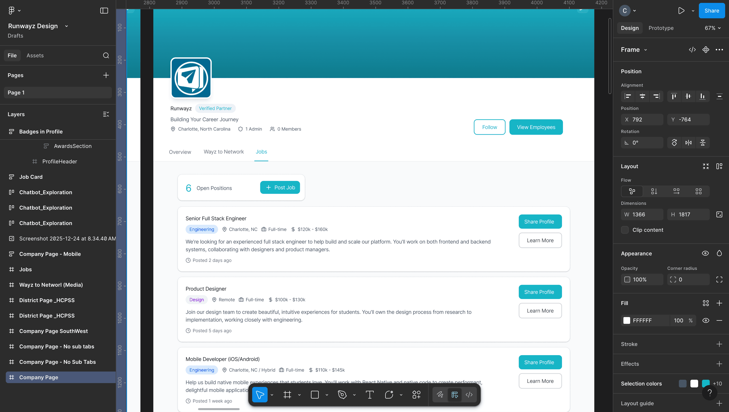 jobs tab